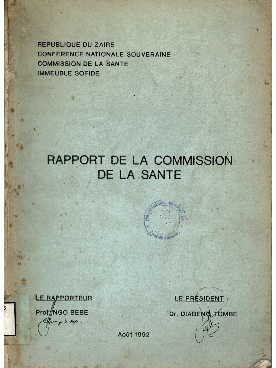 1992 08 CNS Rapport De La Commission De La Sante 241076619