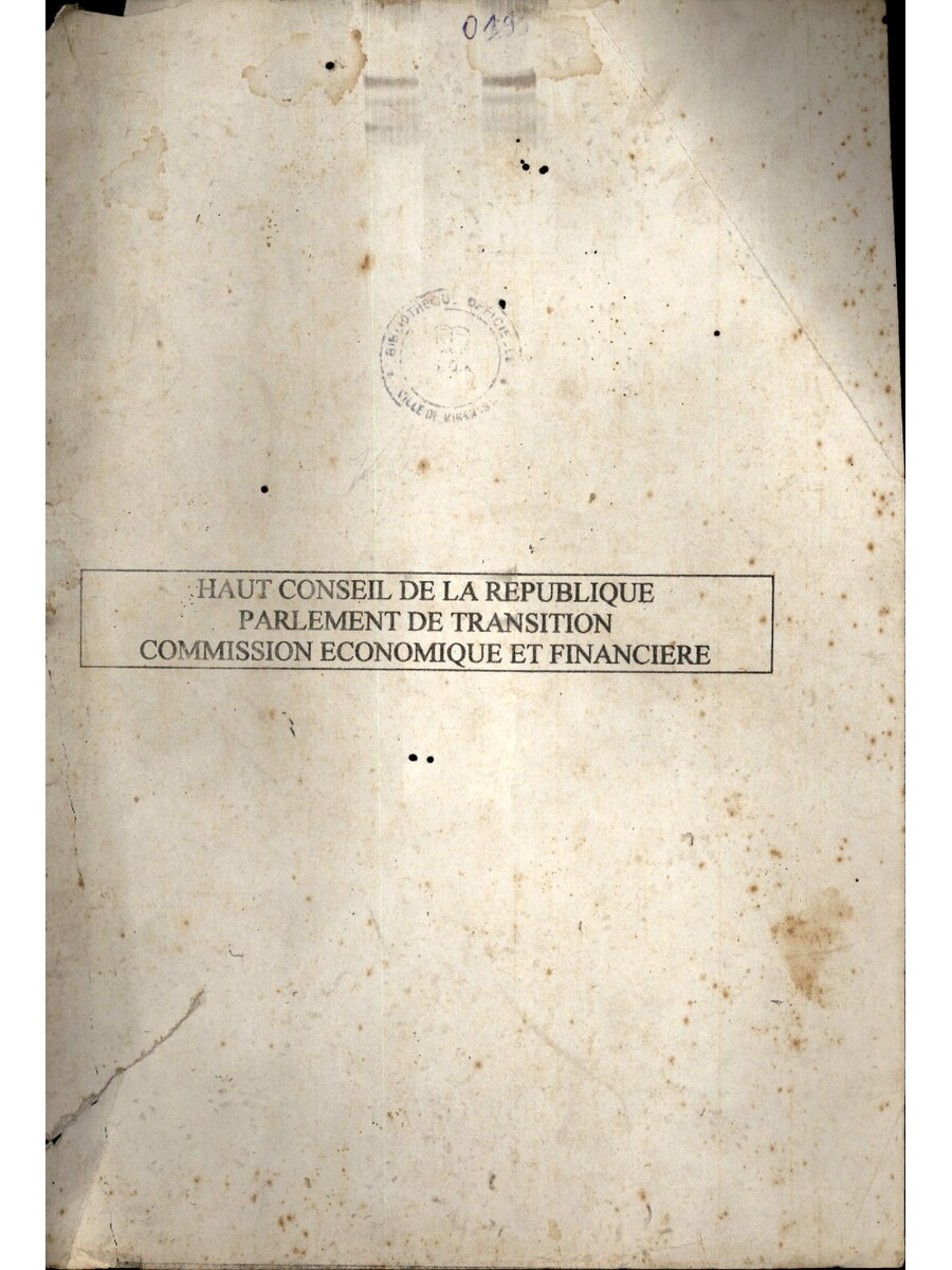 1995 12 HCR-PT Rapport De La Commission Economique Et Financiere Relatif A L Examen Et Au Vote Du Projet De La Loi Budgetaire De L Exercice 1996 268326279