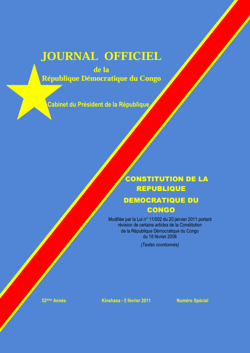 Constitution De La République Démocratique Du Congo Du 18 Février 2006